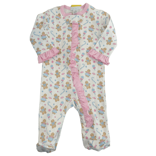 Gingerbread Footie - Pink