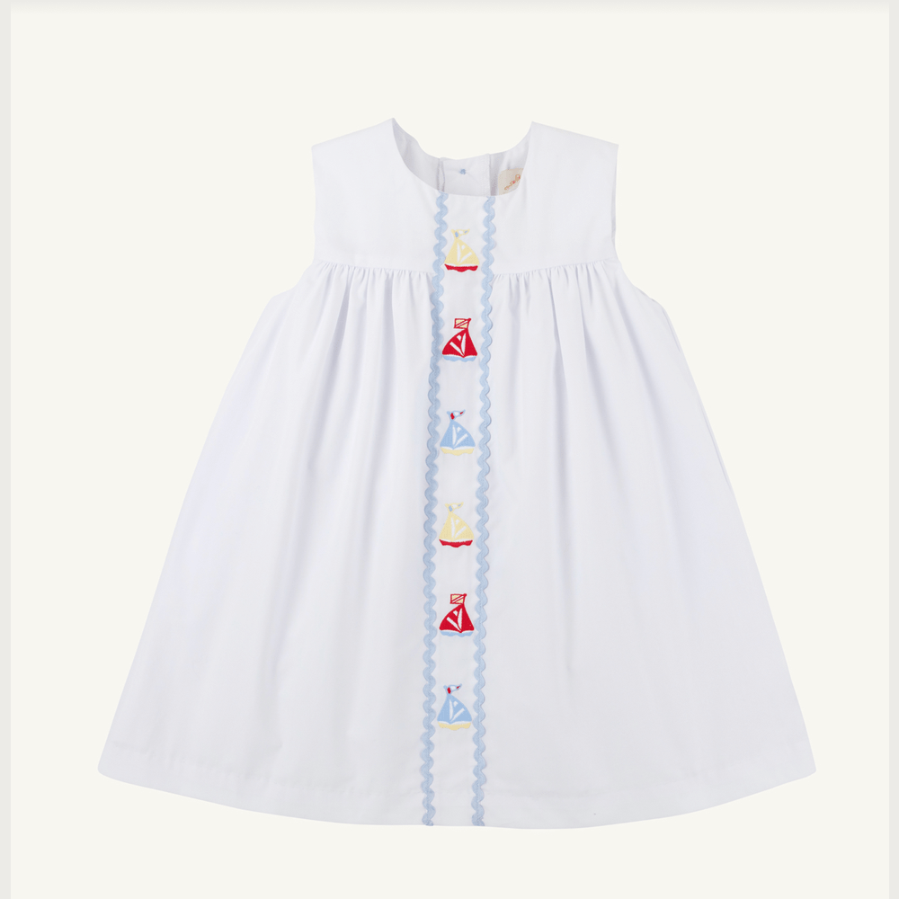 Sleeveless Tabitha's Teacher's Pet Dress - Sailboat