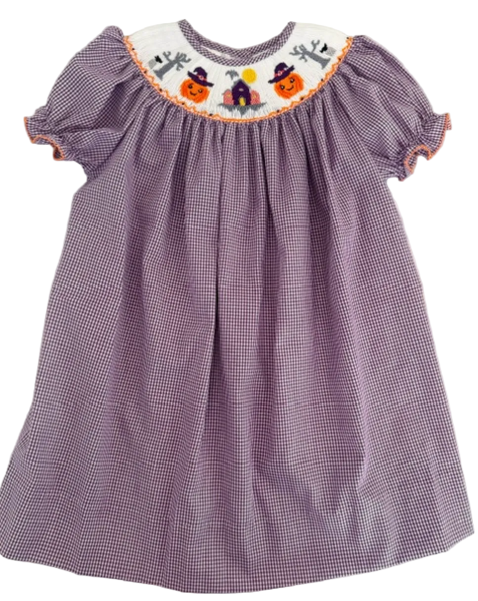 Halloween Smocked Bishop Dress