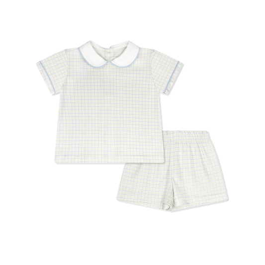 Sibley Short Set - Cornflower Check