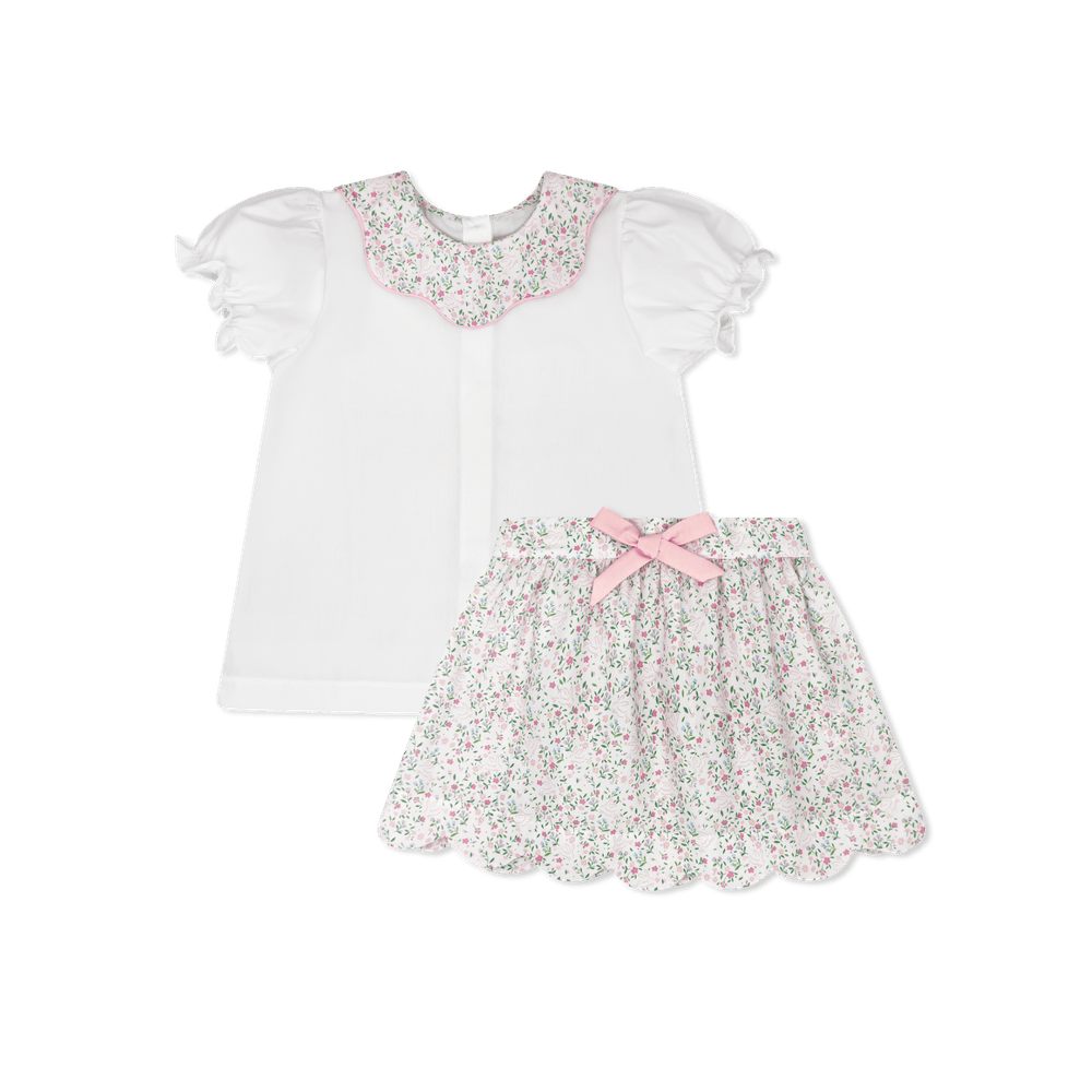 Susie Scallop Skirt Set - Belle Bunny Floral