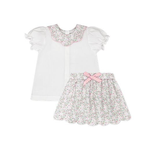Susie Scallop Skirt Set - Belle Bunny Floral
