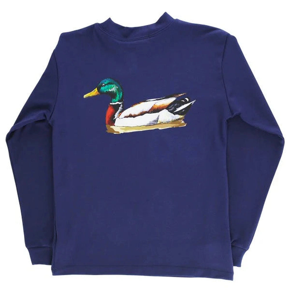 J. Bailey Logo L/S Performance Shirt - Wood Duck/Navy