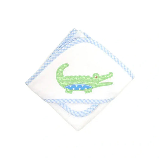 Blue Alligator Bath Towel