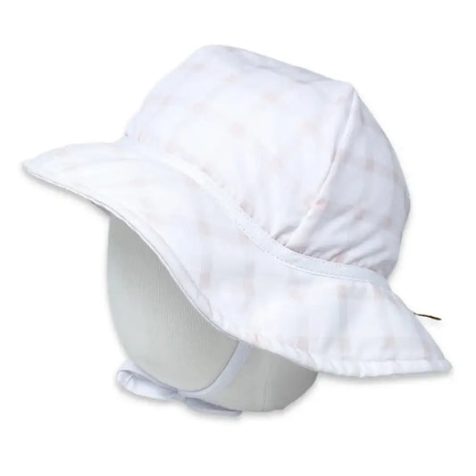 Pink Check Beach Hat