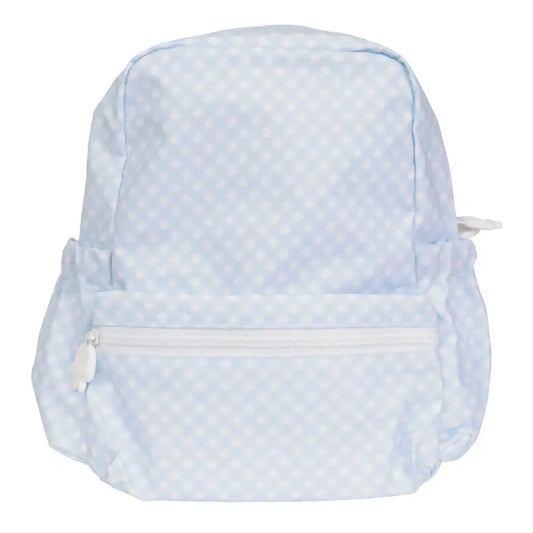 Apple of My Isla Backpack - Blue Windowpane