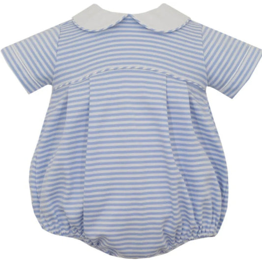 Blue Knit Stripe Bubble