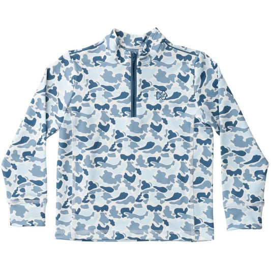 Performance Zip Pullover - Blue Break Point Camo