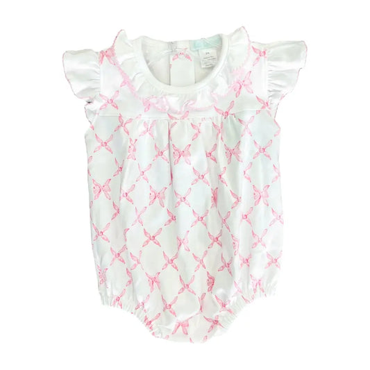 Pima Cotton Pink Bow Bubble