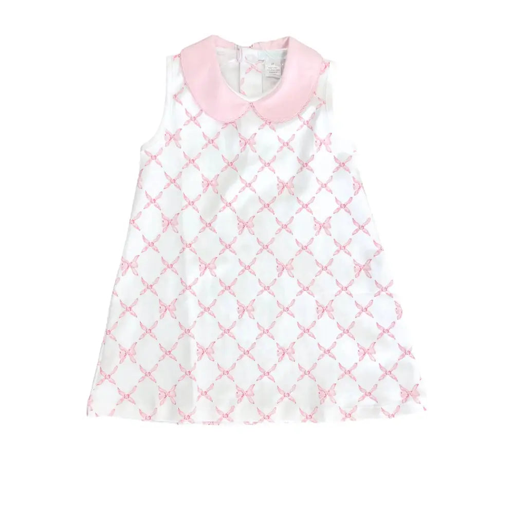 Pima Cotton Pink Bow Dress