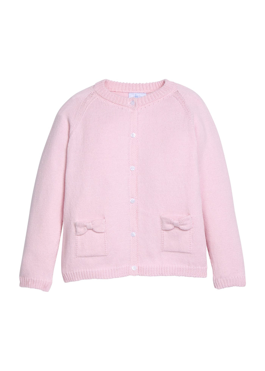 Bow Pocket Cardigan - Light Pink