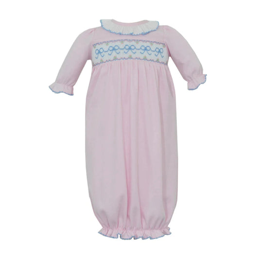 Bows Knit Smocked Gown