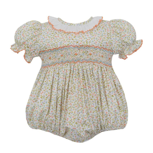 Petit Bebe - Green & Orange Floral Bubble