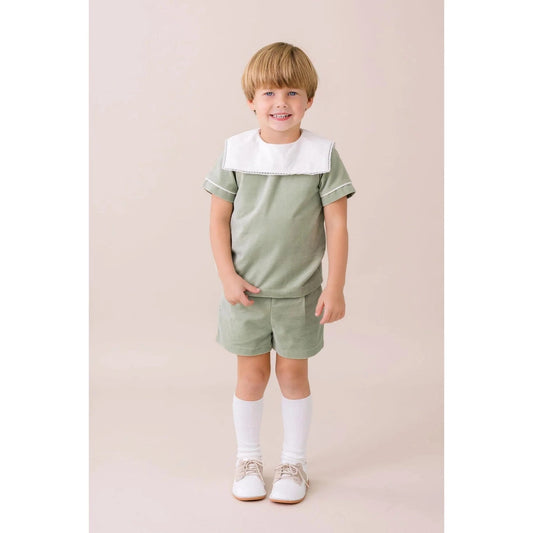 Christian Short Set - Leyland Green Velvet