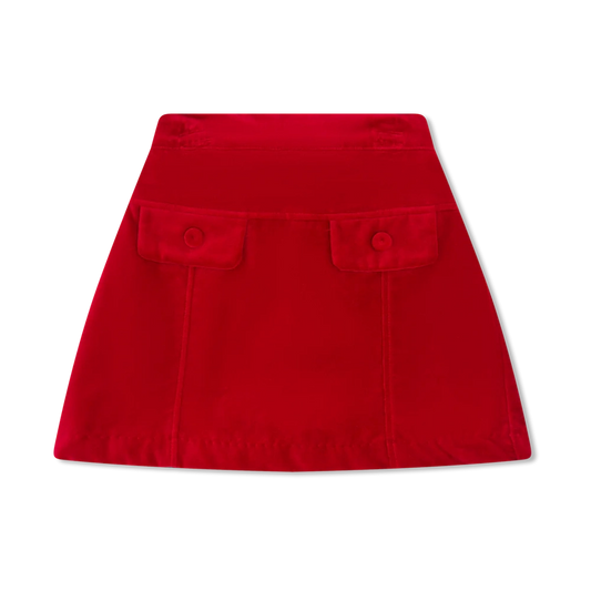 Claire Skirt - Ruby Red Velvet