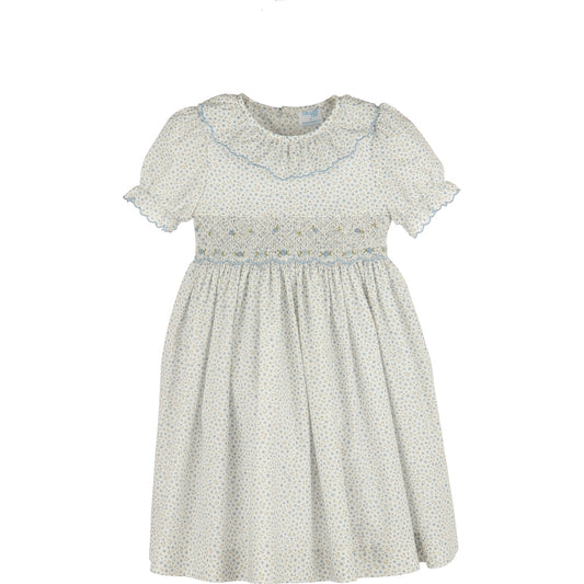 Forest Fairy Smocked Dress - Blue