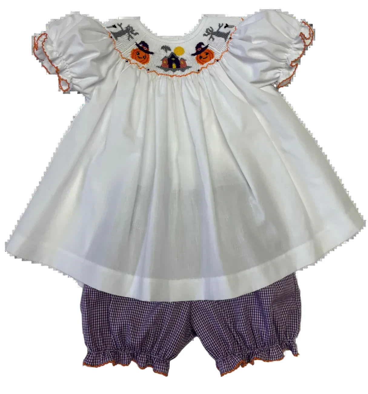 Halloween Smocked Bloomer Set