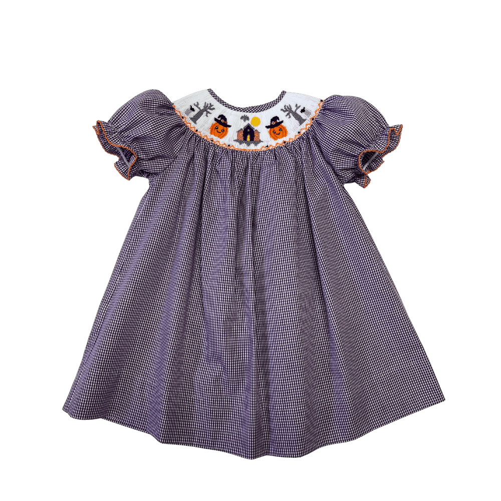 Halloween Smocked Bishop Dress