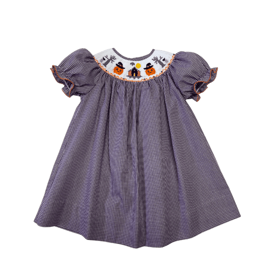 Halloween Smocked Bishop Dress