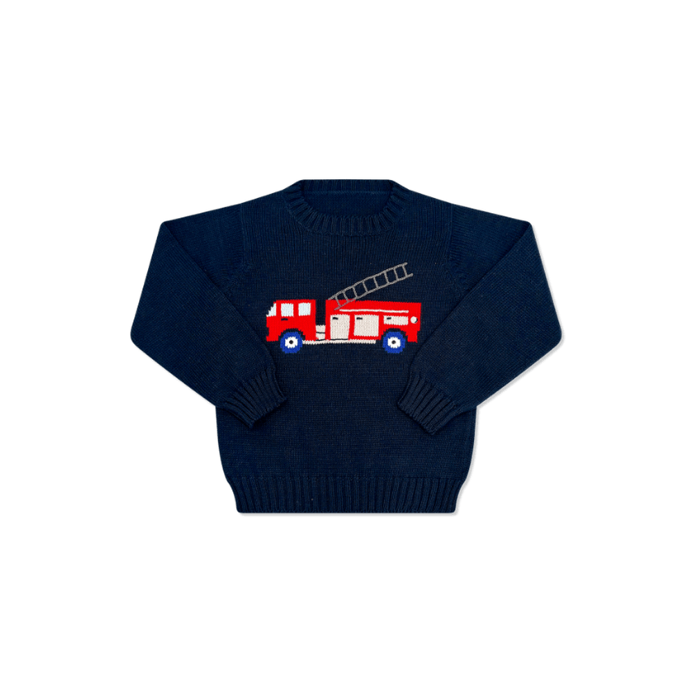Cozy Up Sweater - Northshore Navy, Firetruck