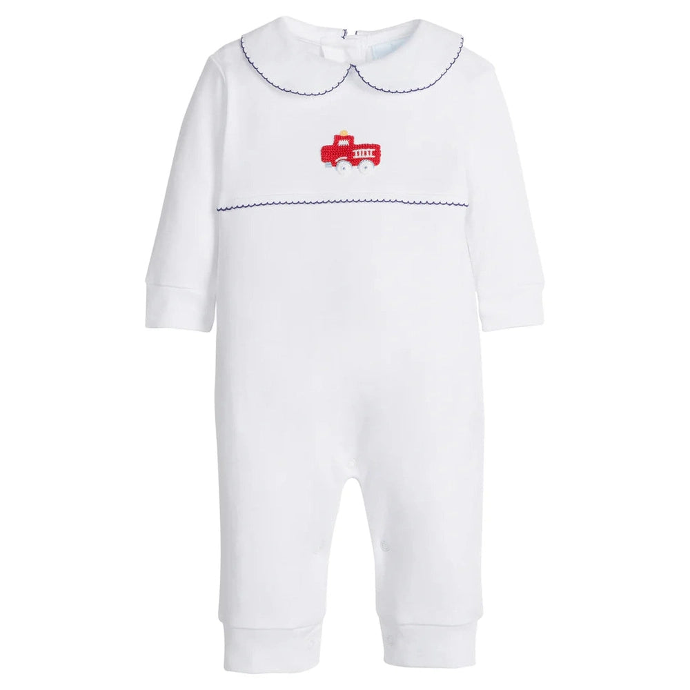 Crochet Playsuit - Firetruck