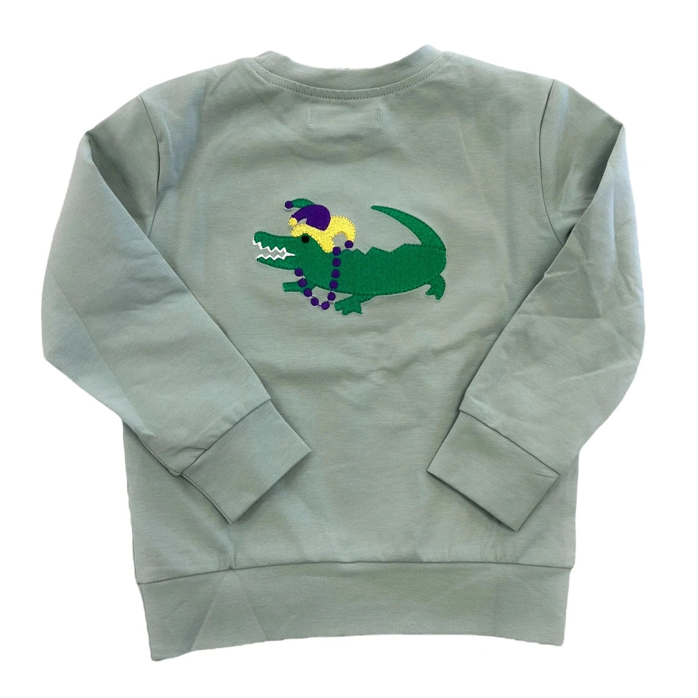 Mardi Gras Gator Long Sleeve Shirt
