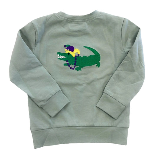 Mardi Gras Gator Long Sleeve Shirt