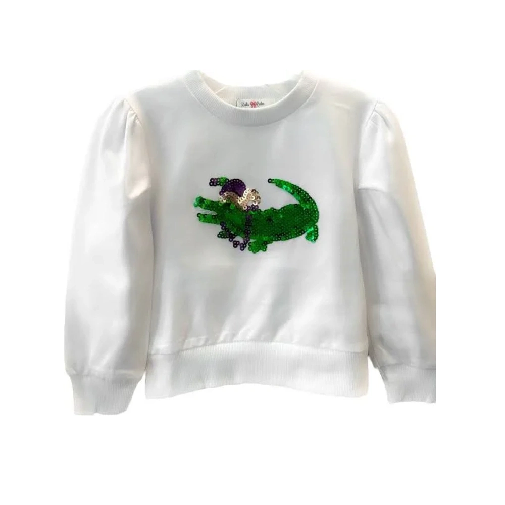 Mardi Gras Sequin Gator Shirt