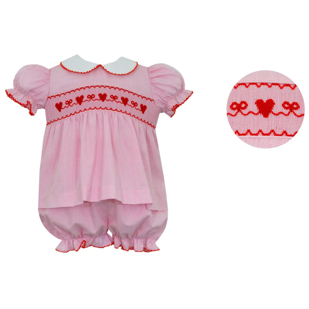 Valentine Smocked Bloomer Set