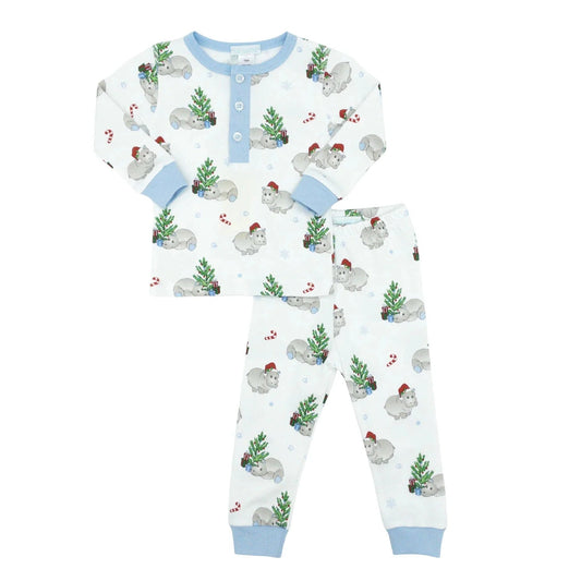 Christmas Hippo Pajama Set