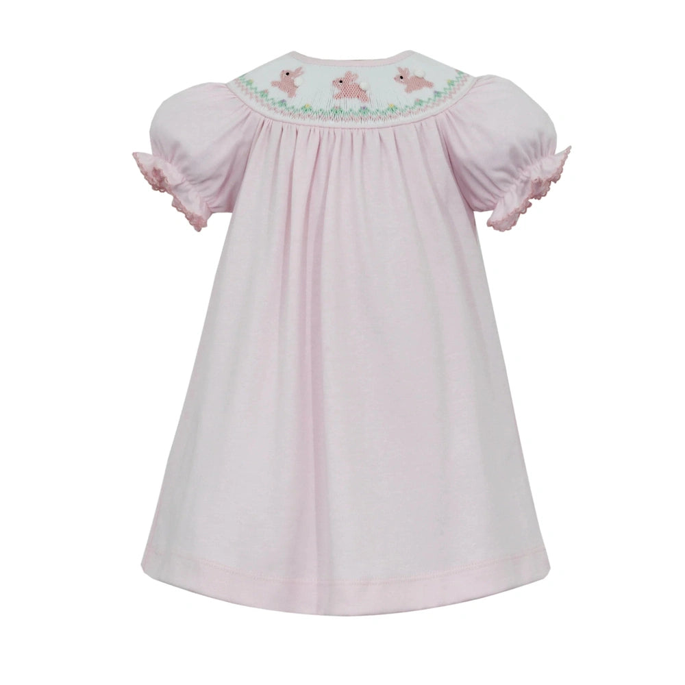 Knit Hop Hop Bunny Dress - Light Pink