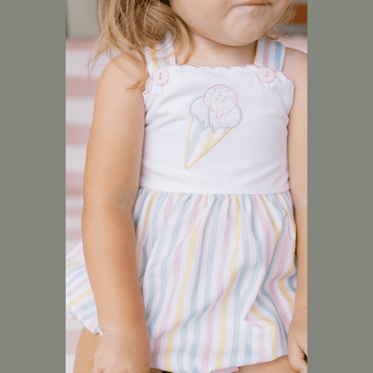 Lynn Bubble - Sorbet Stripe with Ice Cream Cone