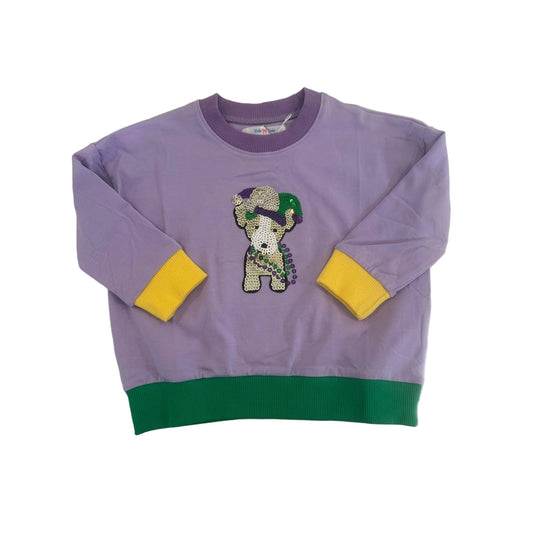 Mardi Gras Sequin Dog Long Sleeve