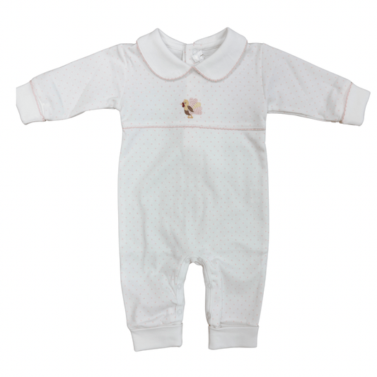 Pima Cotton Turkey Playsuit - Pink