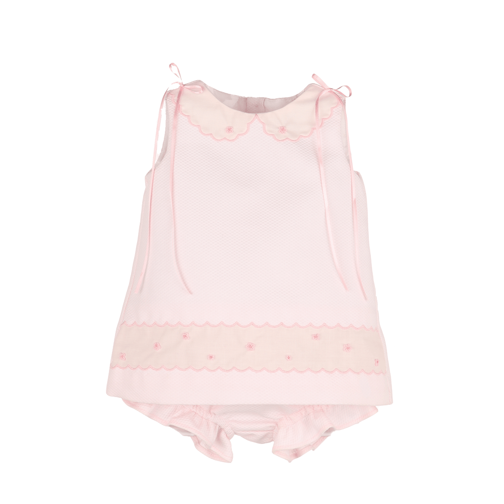 Pique Collar Set - Pink