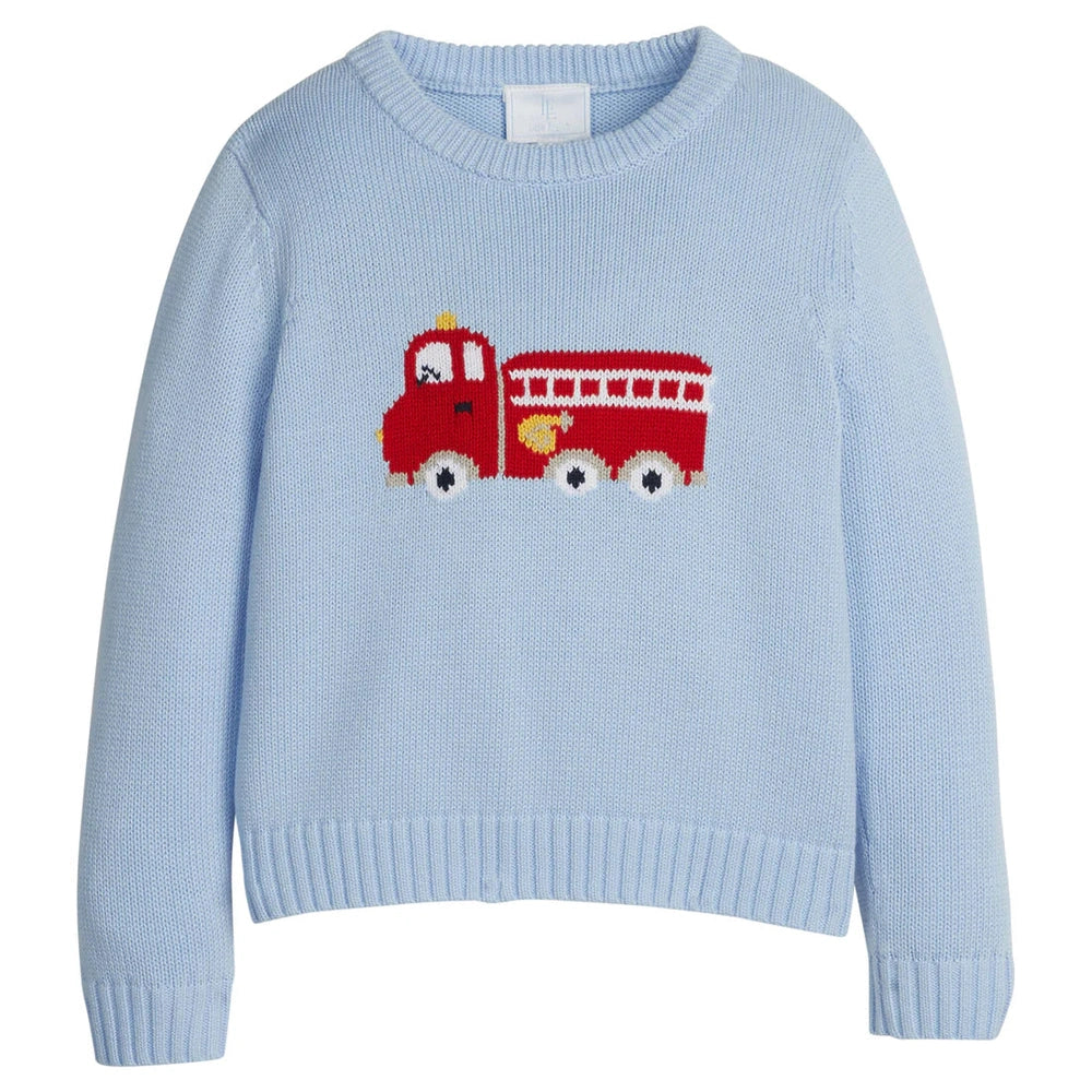 Intarsia Sweater - Fire Truck