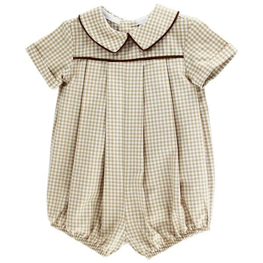 Bailey Boys Khaki Check - Dressy Bubble Short