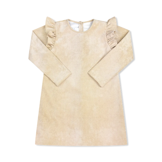 Evelyn Dress Long Sleeve - Alexandria Khaki Cord