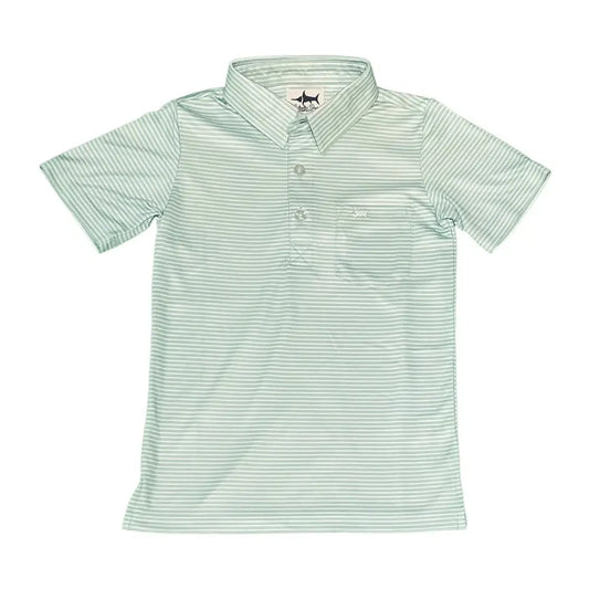 Striped Performance Polo - Mint