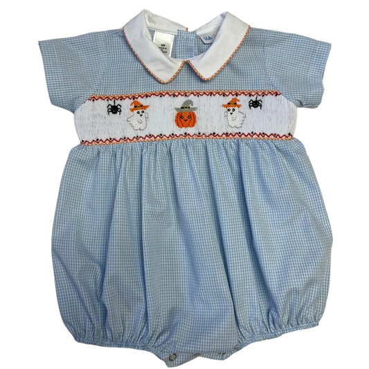 Noah Halloween Smocked Bubble