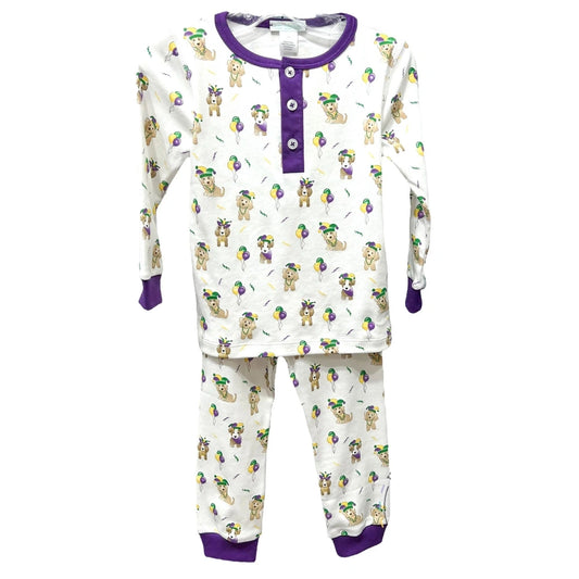 Mardi Gras Puppy Pajama Set