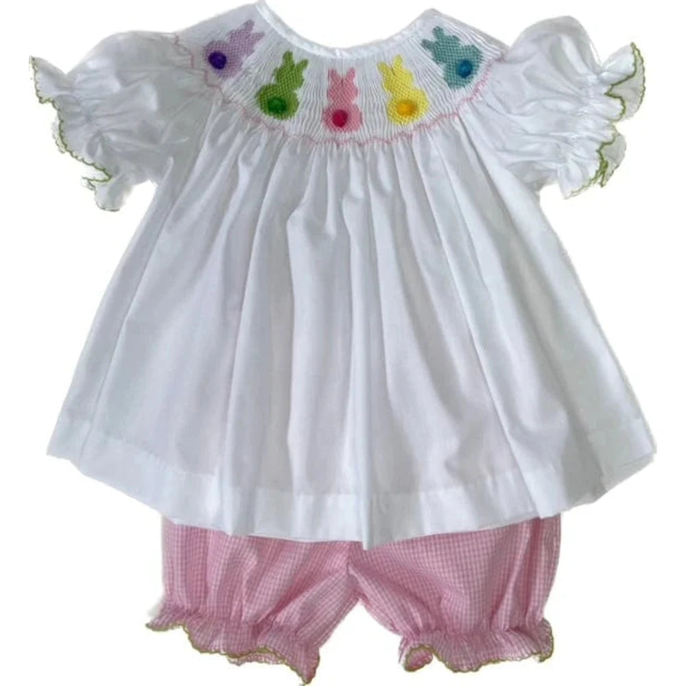 Smocked Peep Bloomer Set