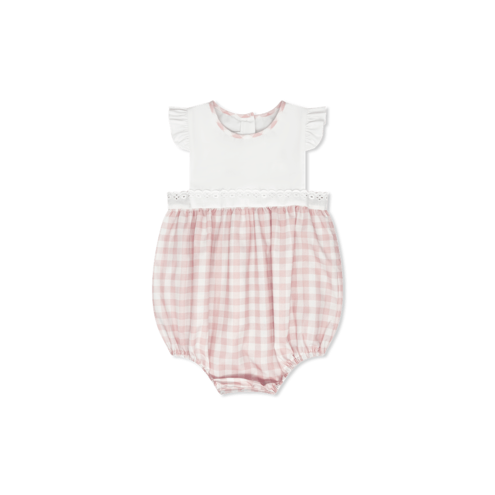 Pinafore Bubble - Playful Pink Buffalo Check