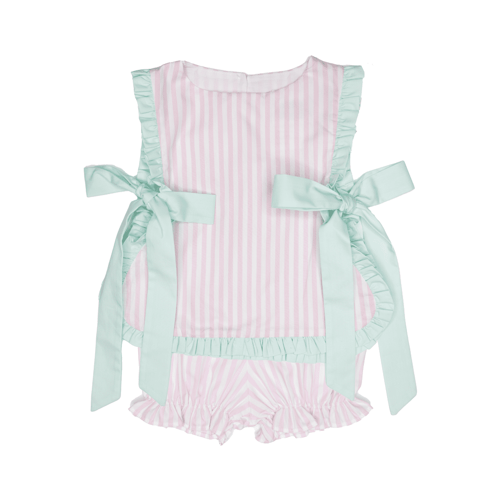 Pink Striped Bloomer Set