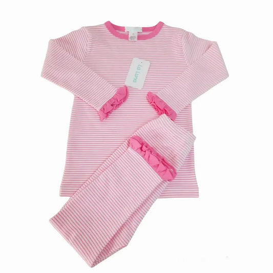 Pink Stripe Pima Pajama Set