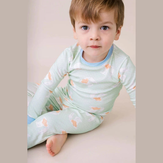 Sweet Pea PJ Set - Baking Spirits Bright - Blue