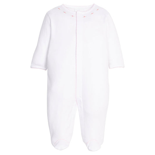 Embroidered Footie - Primrose