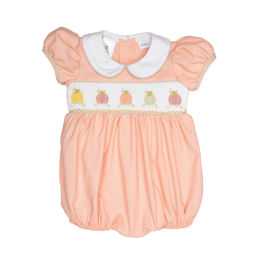 Pumpkin Smocked Peter Pan Bubble