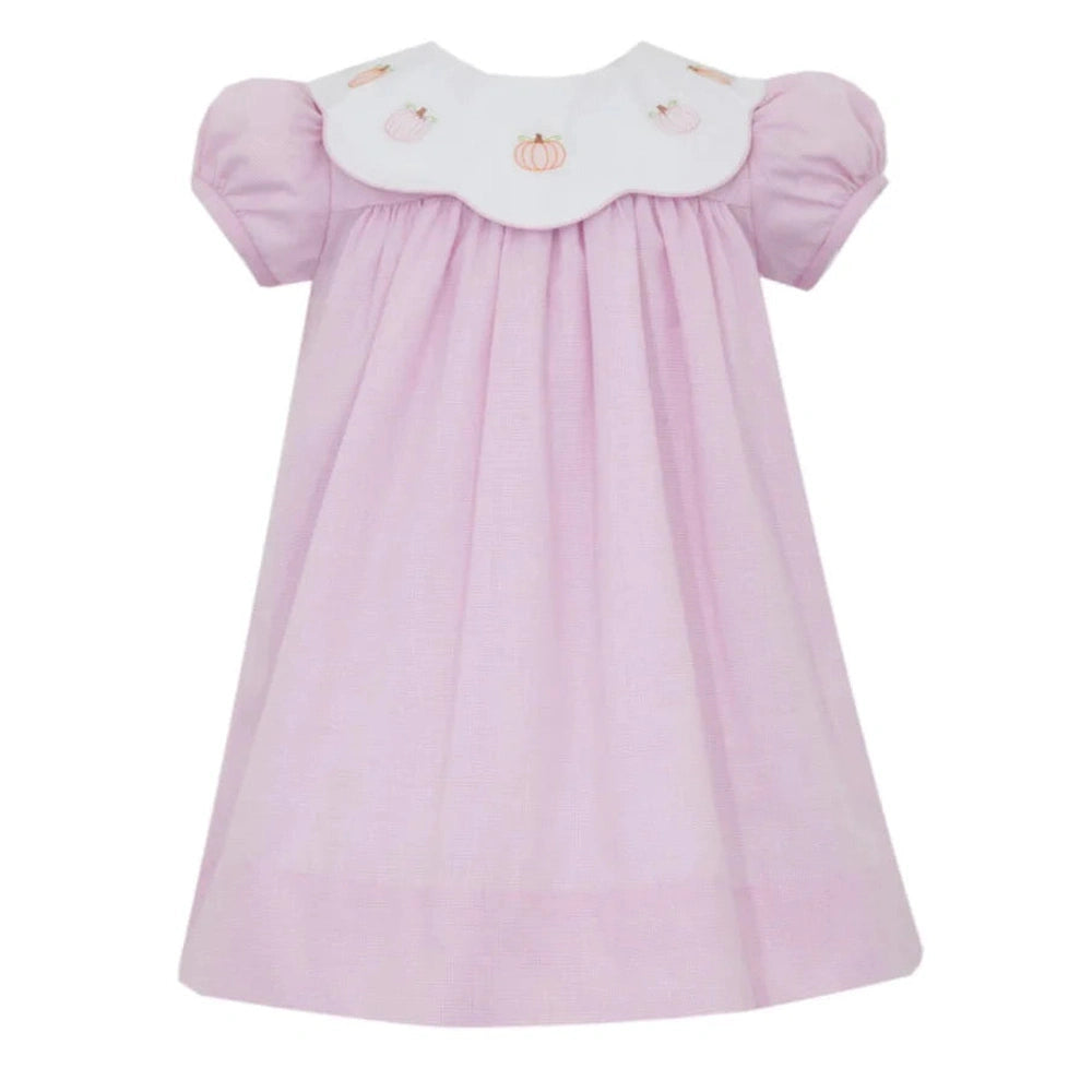 Pink Pumpkin Shadow Stitch Dress