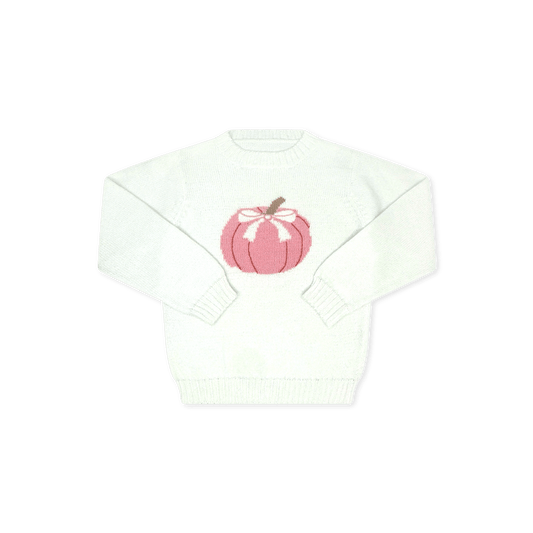 Cozy Up Sweater - Sterling White, Pink Pumpkin